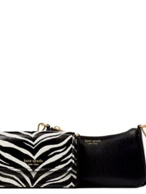 Kate Spade Morgan Double Up Crossbody – Zebra Saffiano (New)